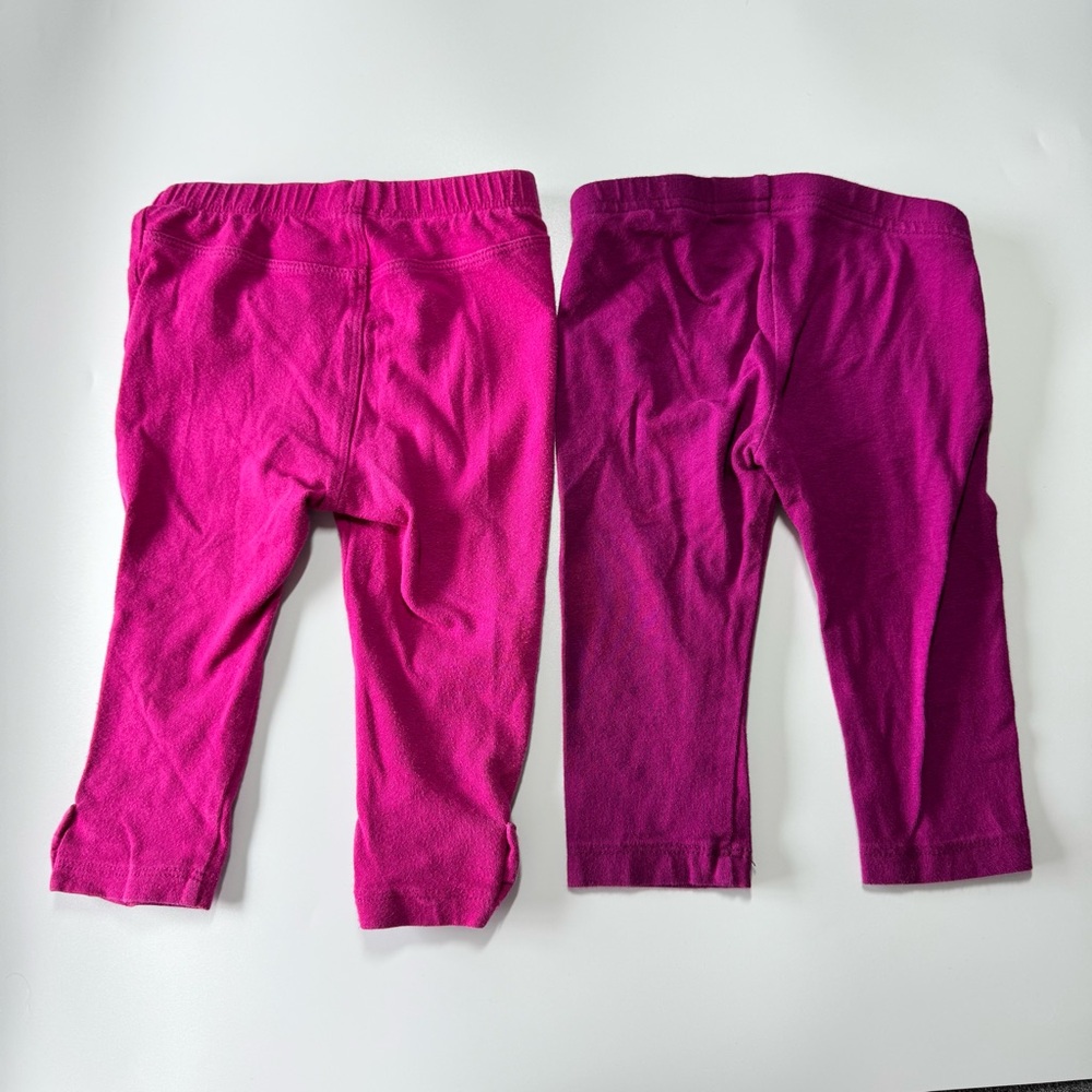 Bundle of Baby Girl Pants Size 12-18 Months Pink Baby Gap Old Navy Ruffle Floral - Picture 6 of 15